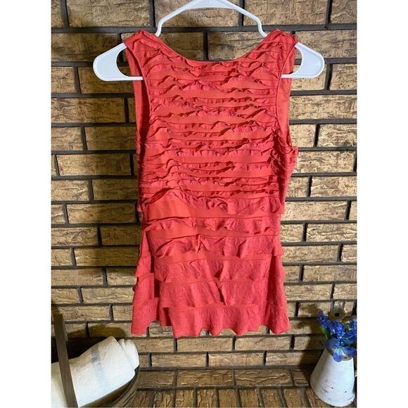 Max Studio Coral Ruffled Top - Picture 2 of 5